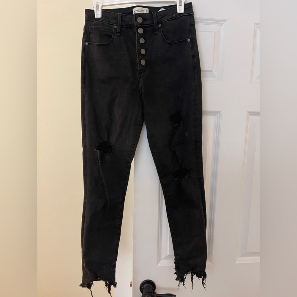 Abercrombie Curve Love High Rise Skinny Ankle Jeans